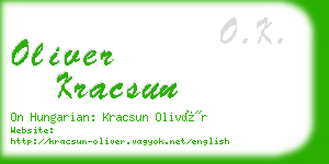 oliver kracsun business card